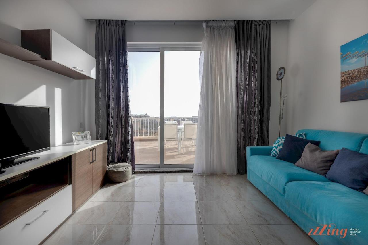 Apartmán Sunny Penthouse Wterrace And Open Views St. Paul's Bay Exteriér fotografie